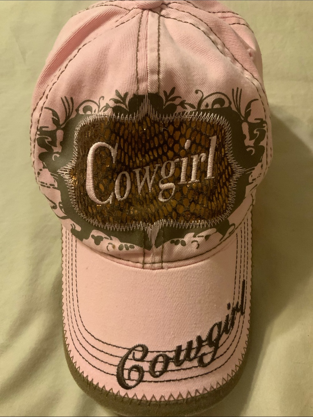 Pink and brown “Cowgirl” Cap - New